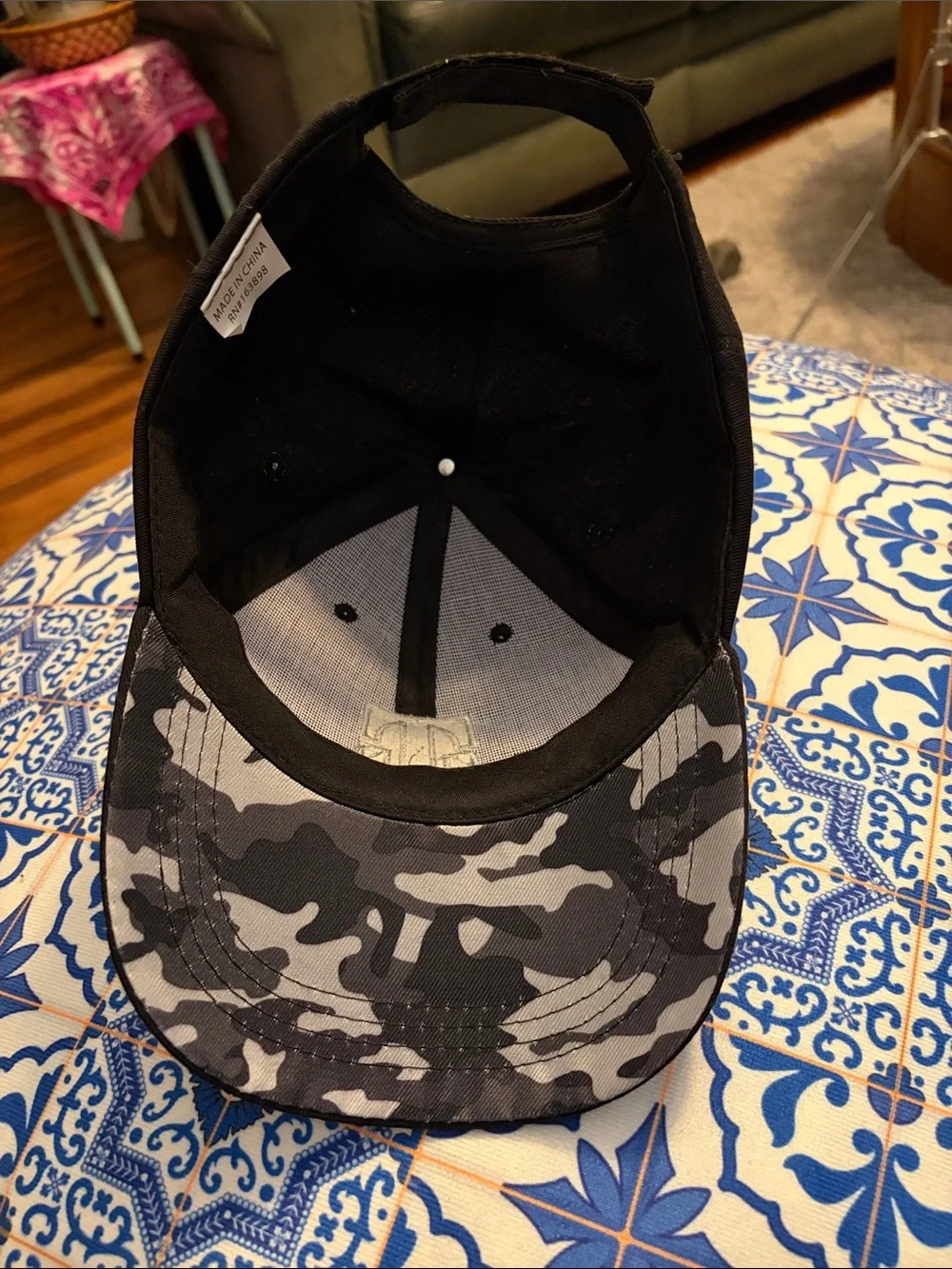 T Mobile Black Baseball Cap with American Flag 'T' Logo